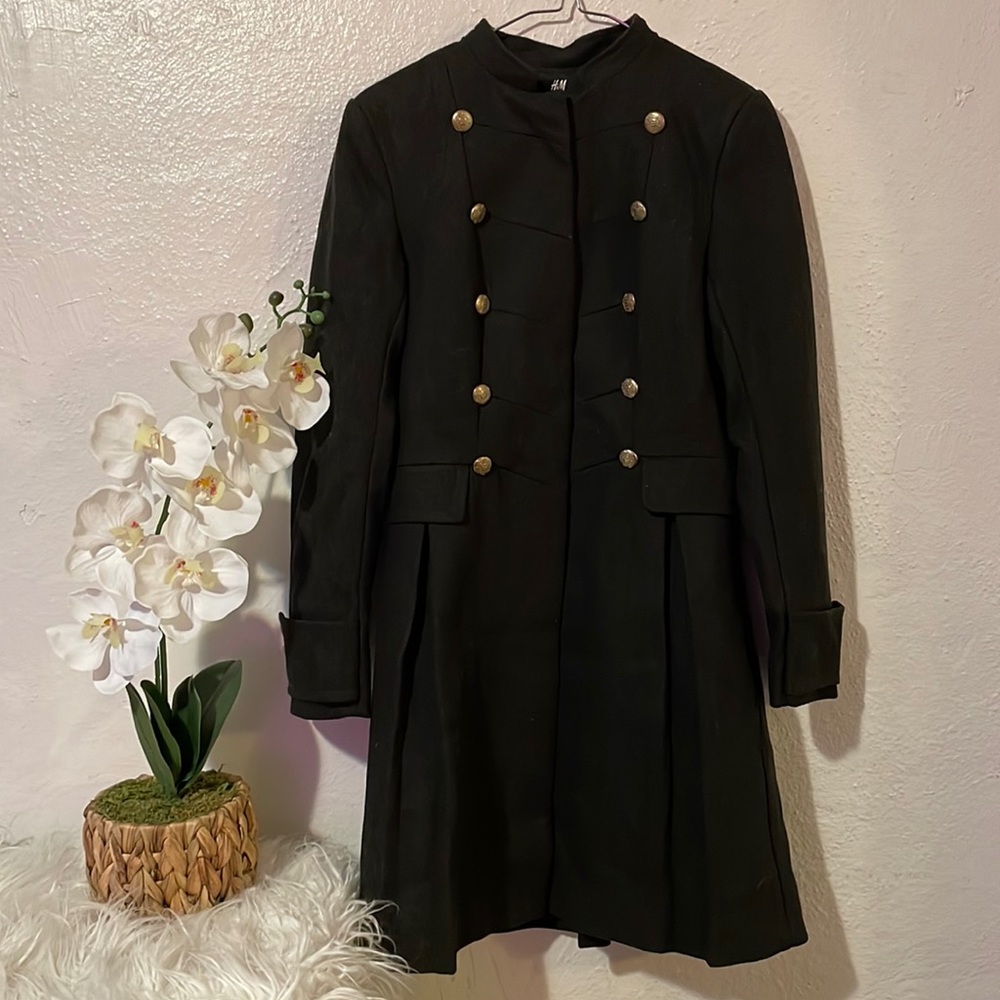 H&M Button Down Peacoat Size 2